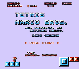 Tetris Mario Bros Title Screen